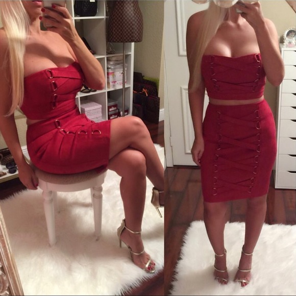 NWT✨ FAUX SUADE SET 2 piece - Picture 4 of 4